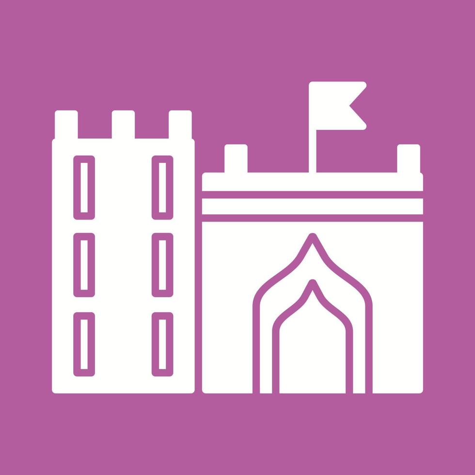 Castle with Flag Vector Icon