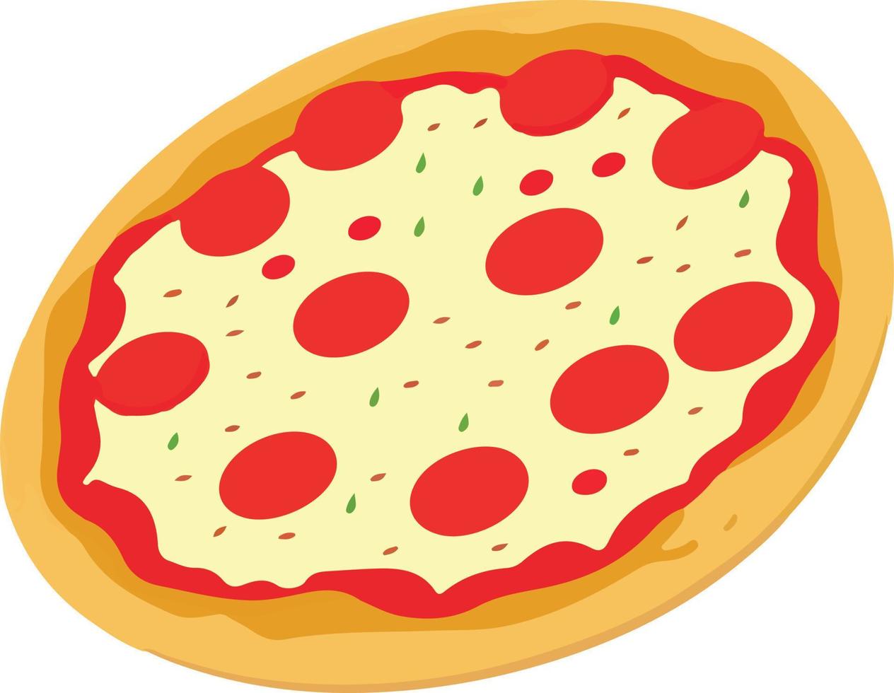 Delicious Pizza with Tomato and Mozzarella vector