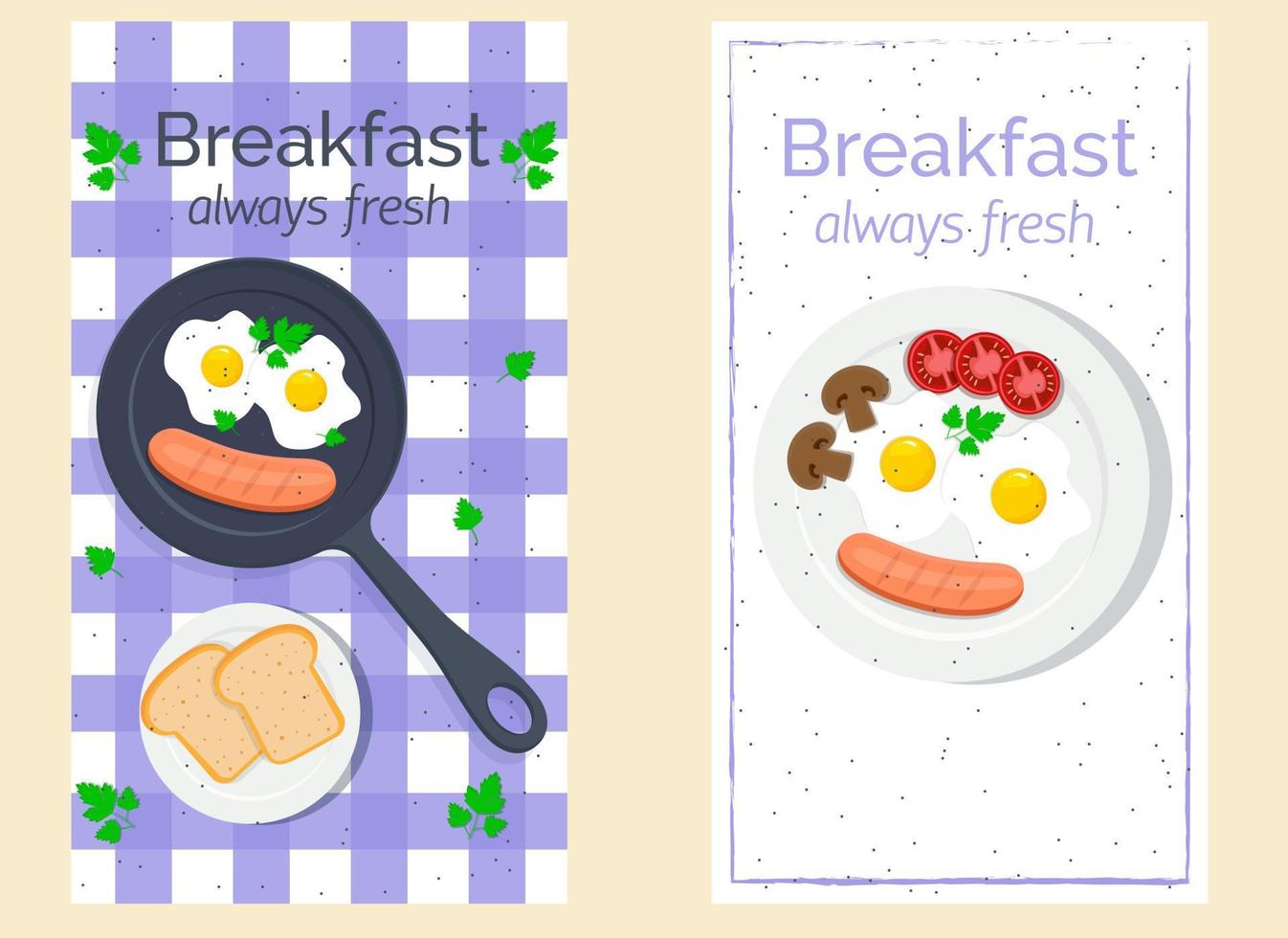 social medios de comunicación cuentos modelo para restaurante desayuno. vector