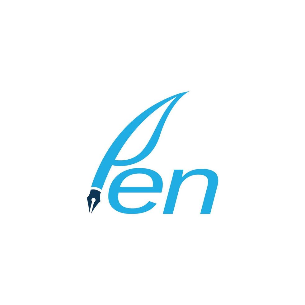 pen logo  design. Letter P Pen Logo Design Template Inspiration, Vector Illustration.
