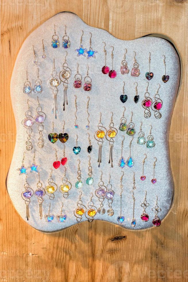 earrings on display for sale photo