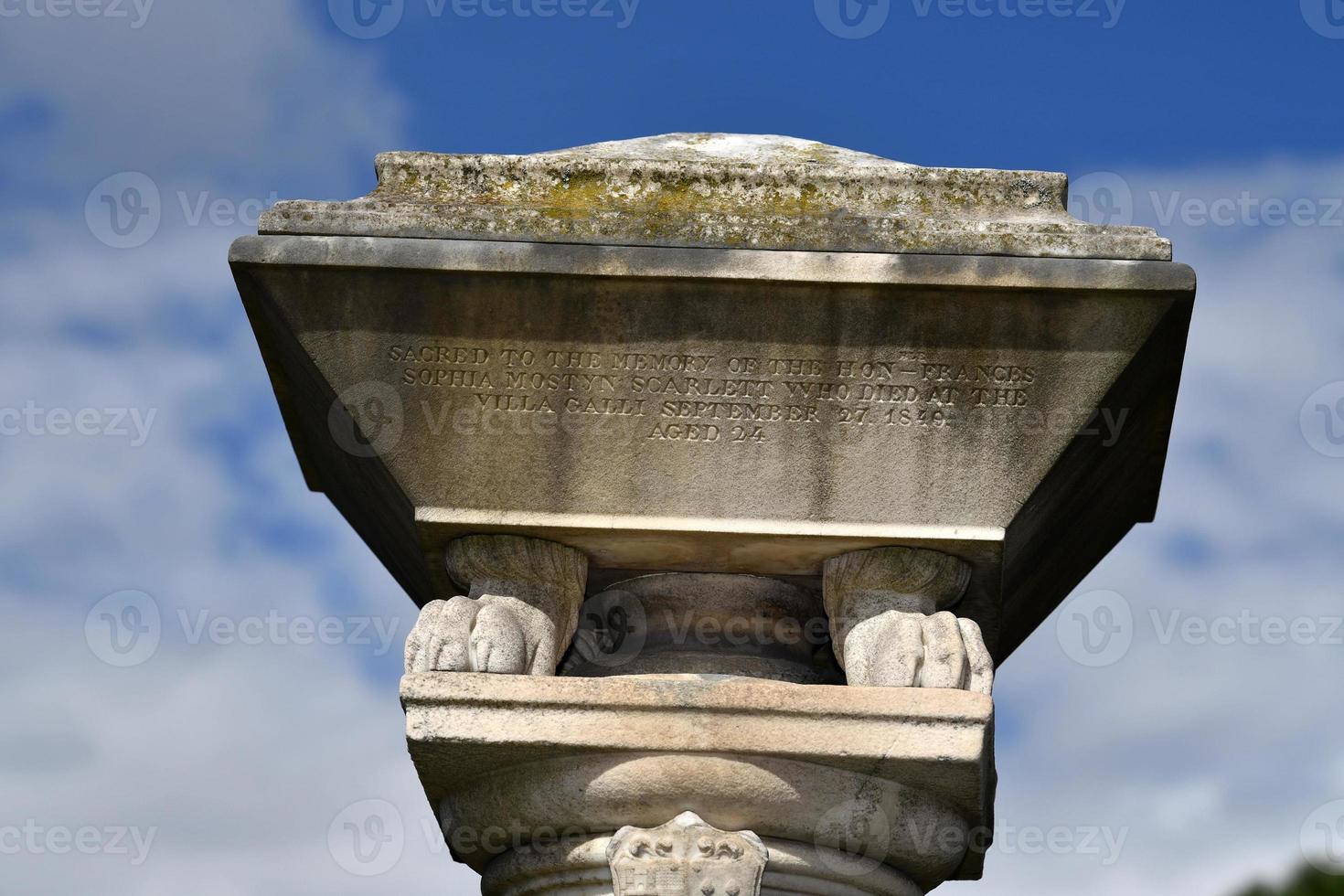 English Cemetery in Florence wonderful statues photo