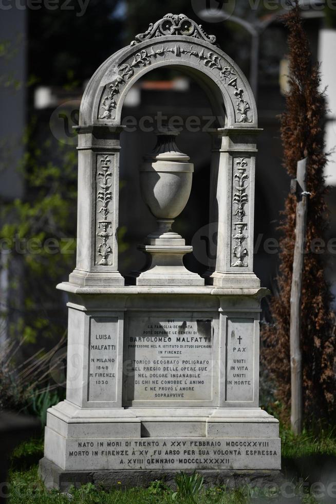 English Cemetery in Florence wonderful statues photo