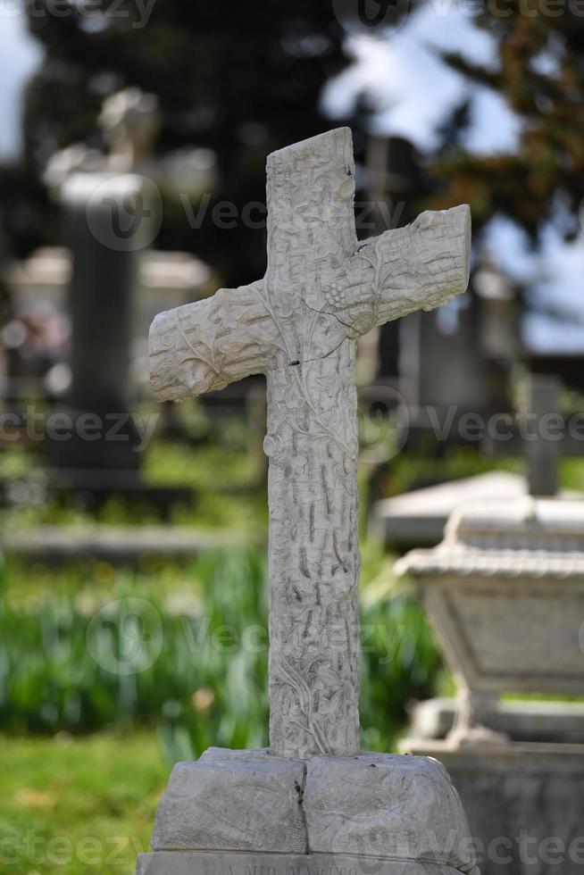 English Cemetery in Florence wonderful statues photo