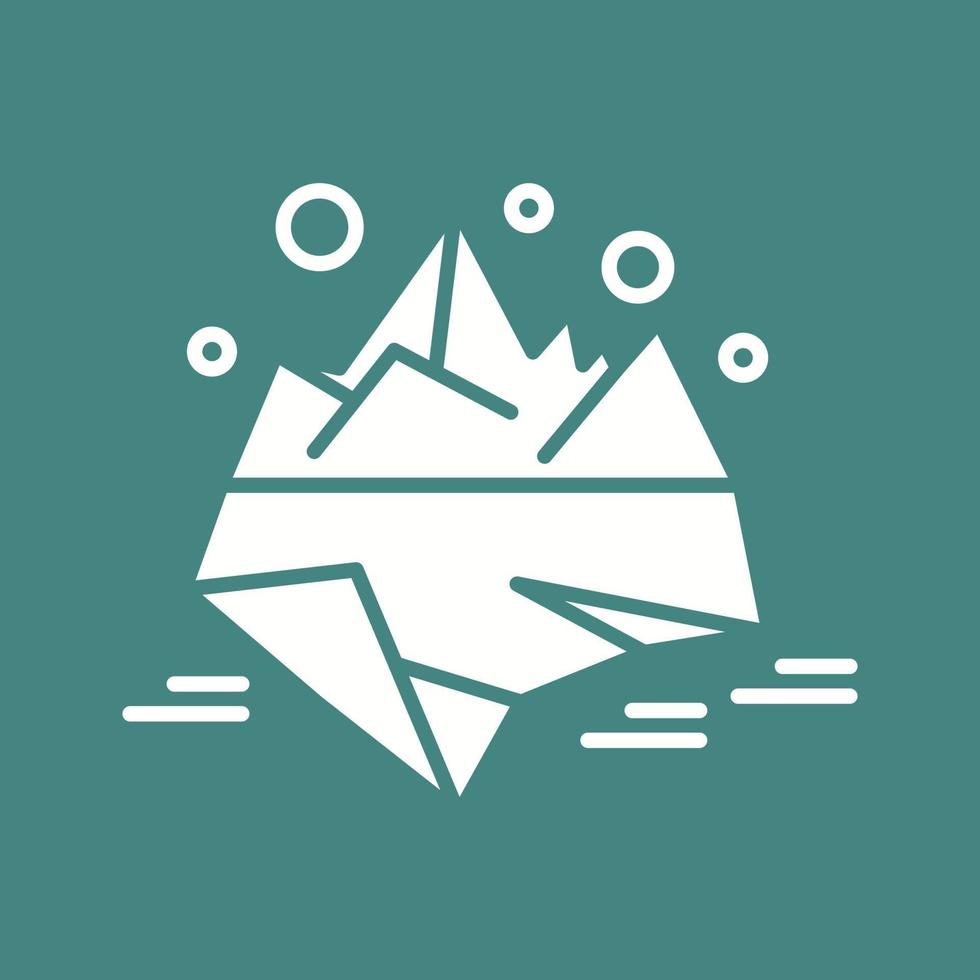 icono de vector de iceberg