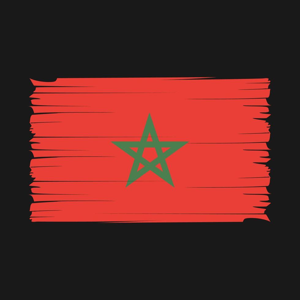 vector de pincel de bandera de marruecos