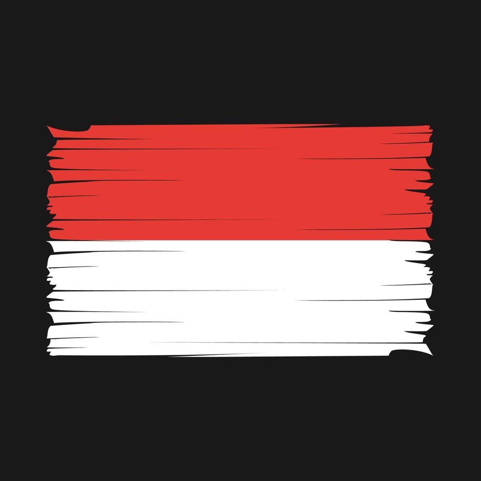 Indonesia Flag Brush Vector