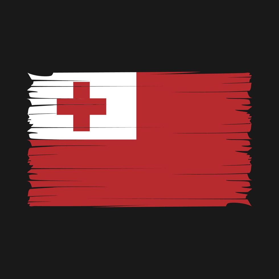 Tonga Flag Brush Vector