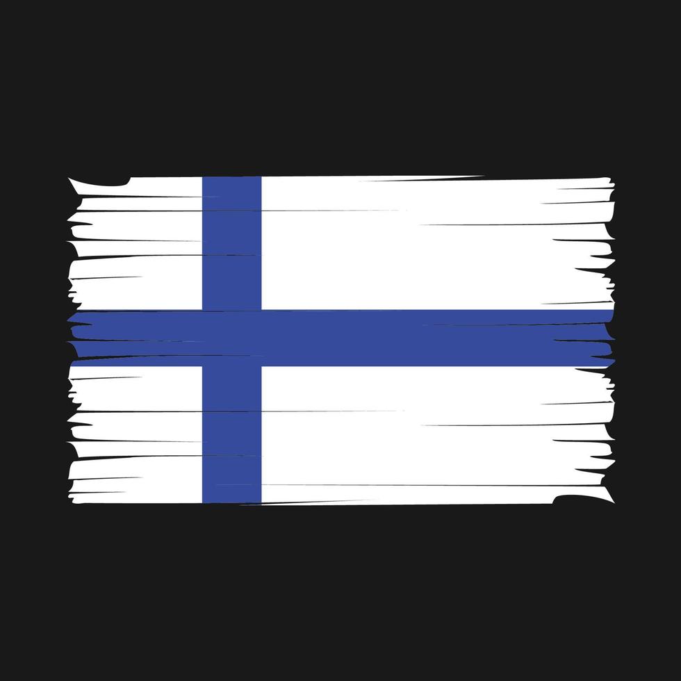 Finland Flag Brush Vector