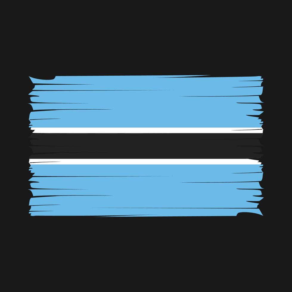 Botswana Flag Brush Vector