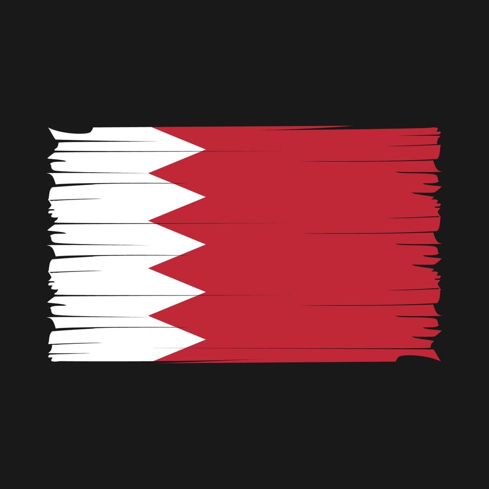 Bahrain Flag Brush Vector
