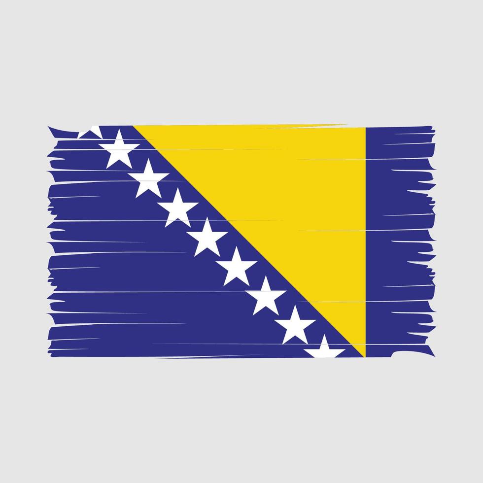 vector de pincel de bandera de bosnia