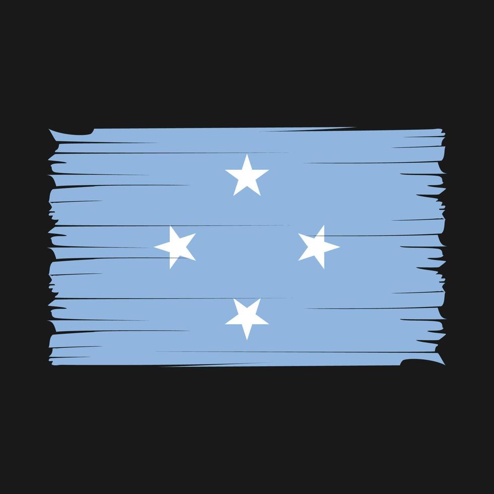 Micronesia Flag Brush Vector