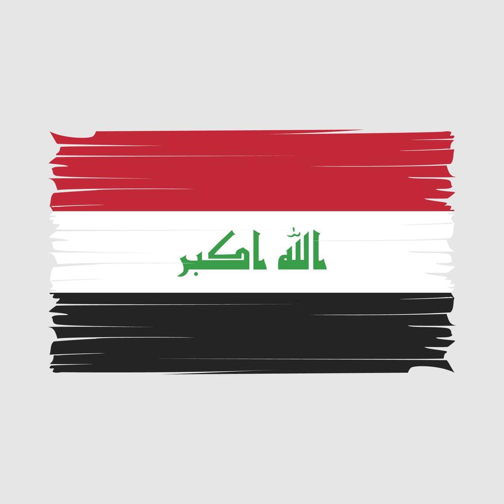 vector de pincel de bandera de irak