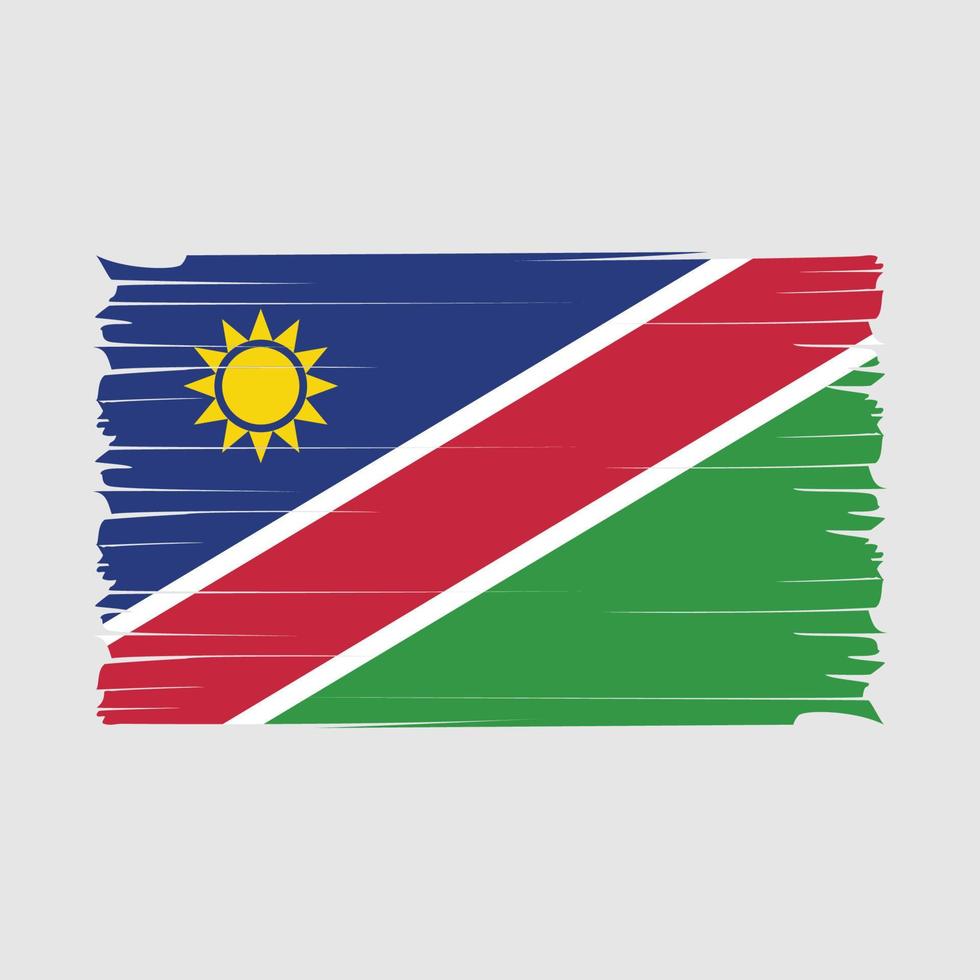 vector de pincel de bandera de namibia