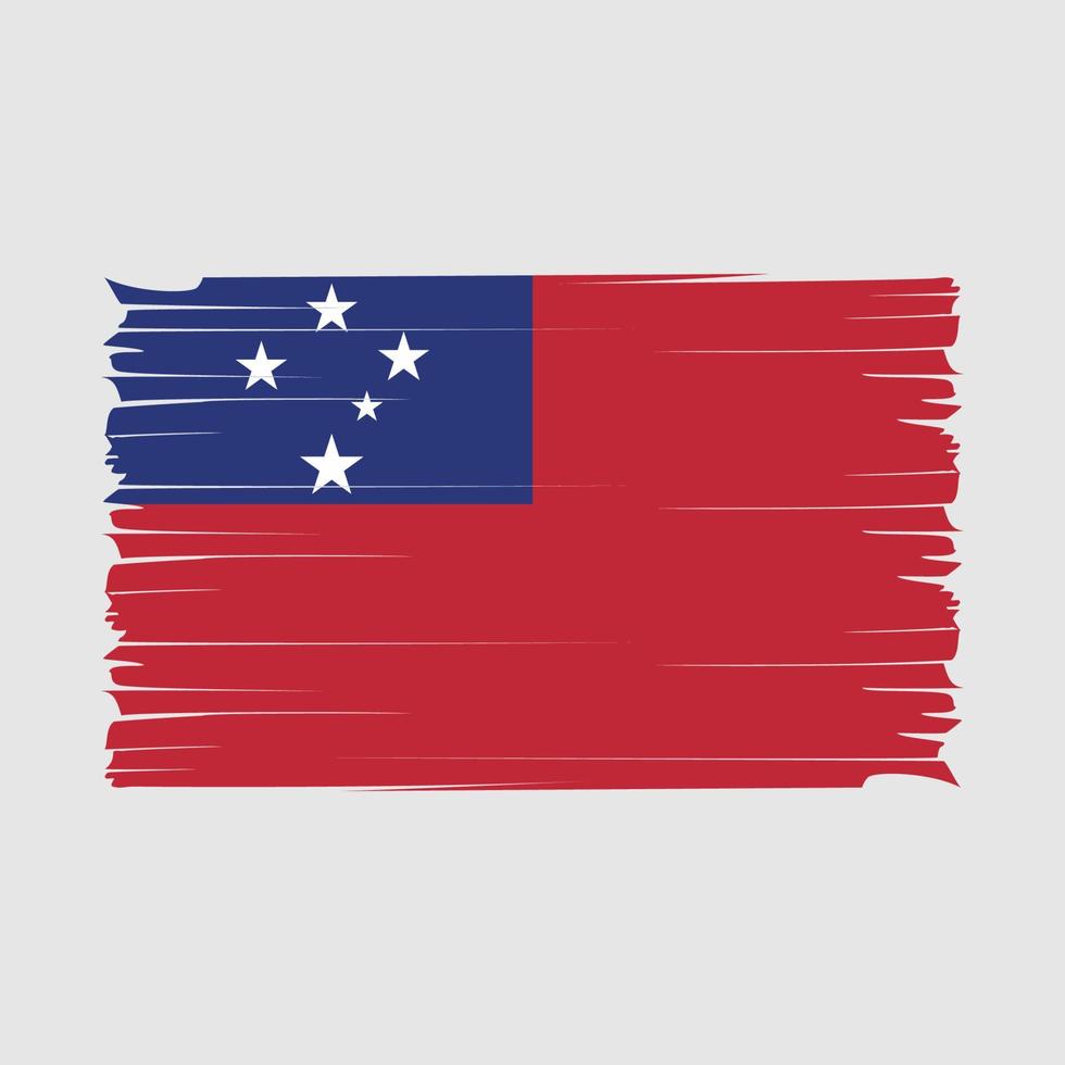 Samoa Flag Brush Vector
