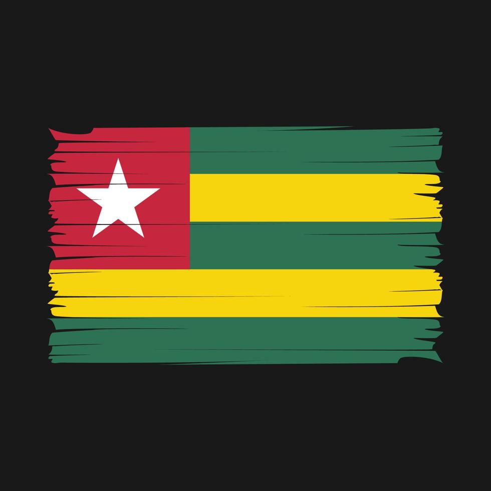 Togo Flag Brush Vector