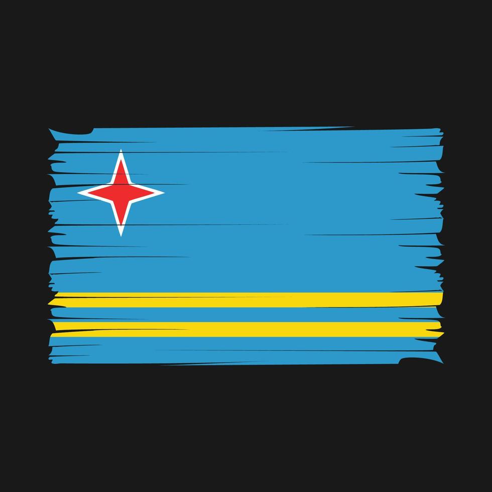 vector de pincel de bandera de aruba