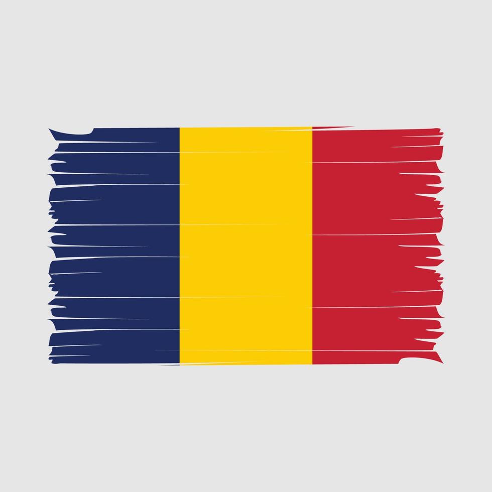 Chad Flag Brush Vector