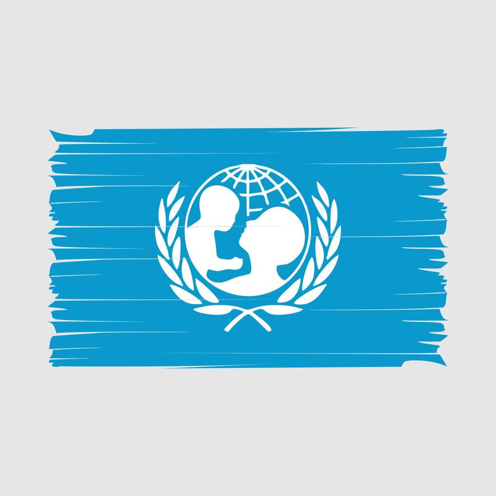 vector de pincel de bandera de unicef