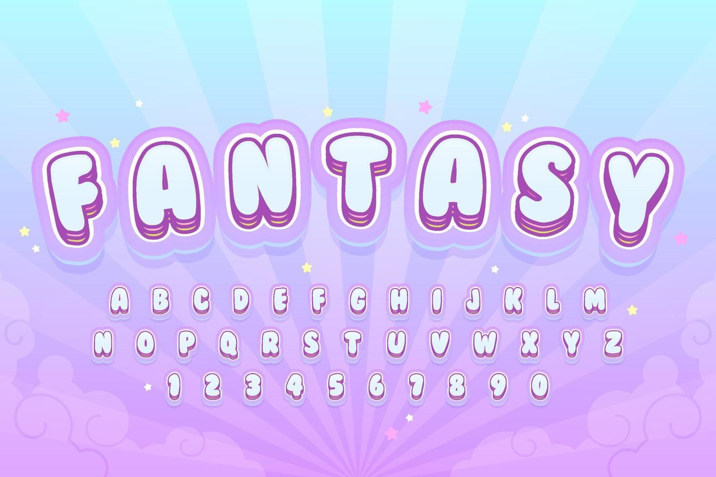 decorative fantasy text effect vector design