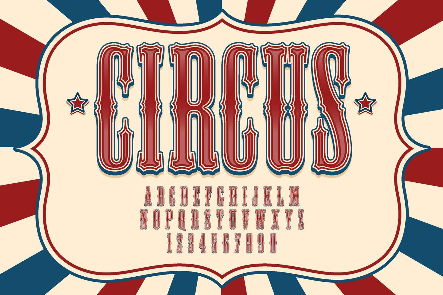 decorative circus text effect vector