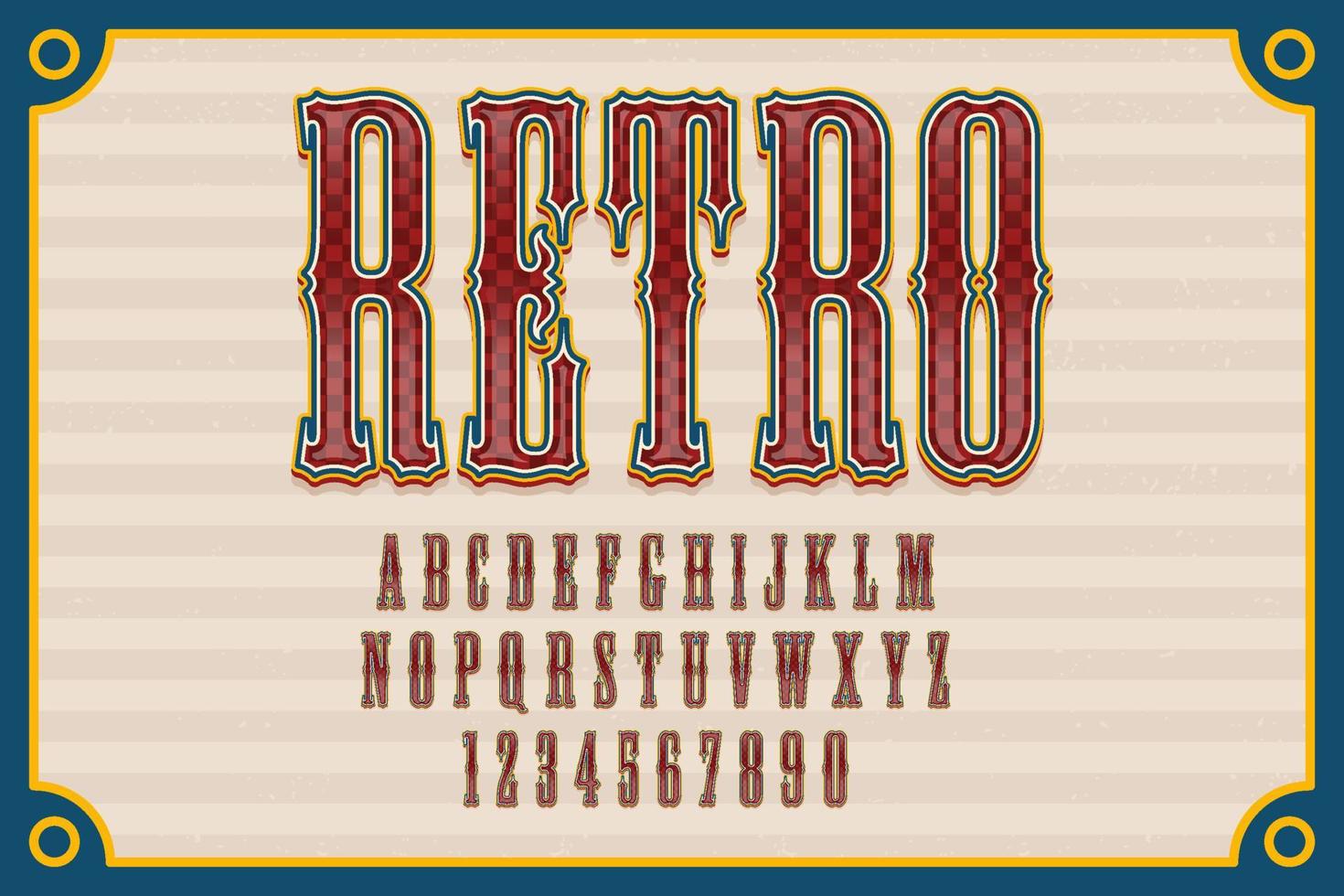 decorativo retro texto efecto vector