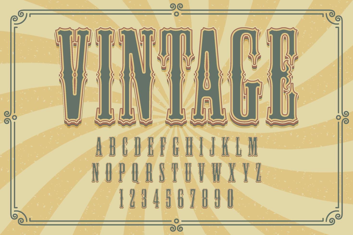 decorative vintage text effect vector