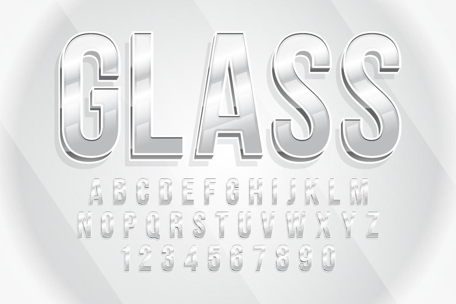 decorative glass text effect vector design