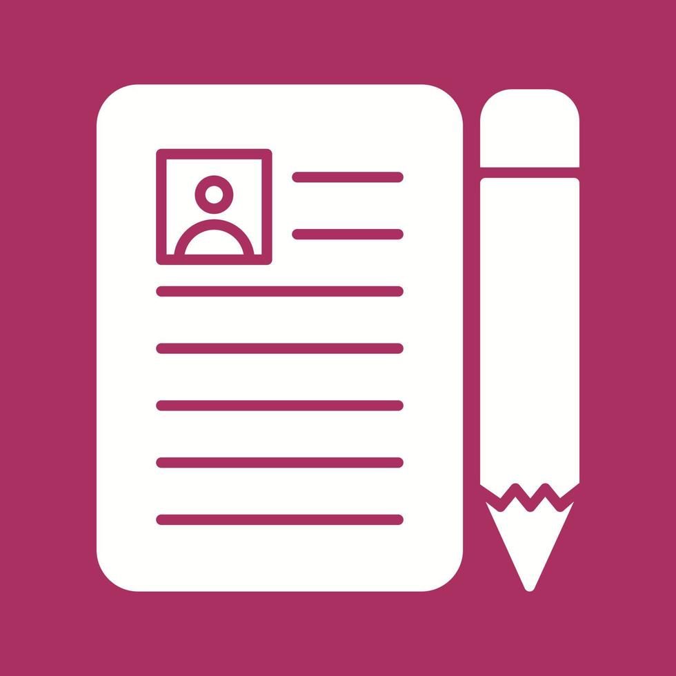 CV Vector Icon