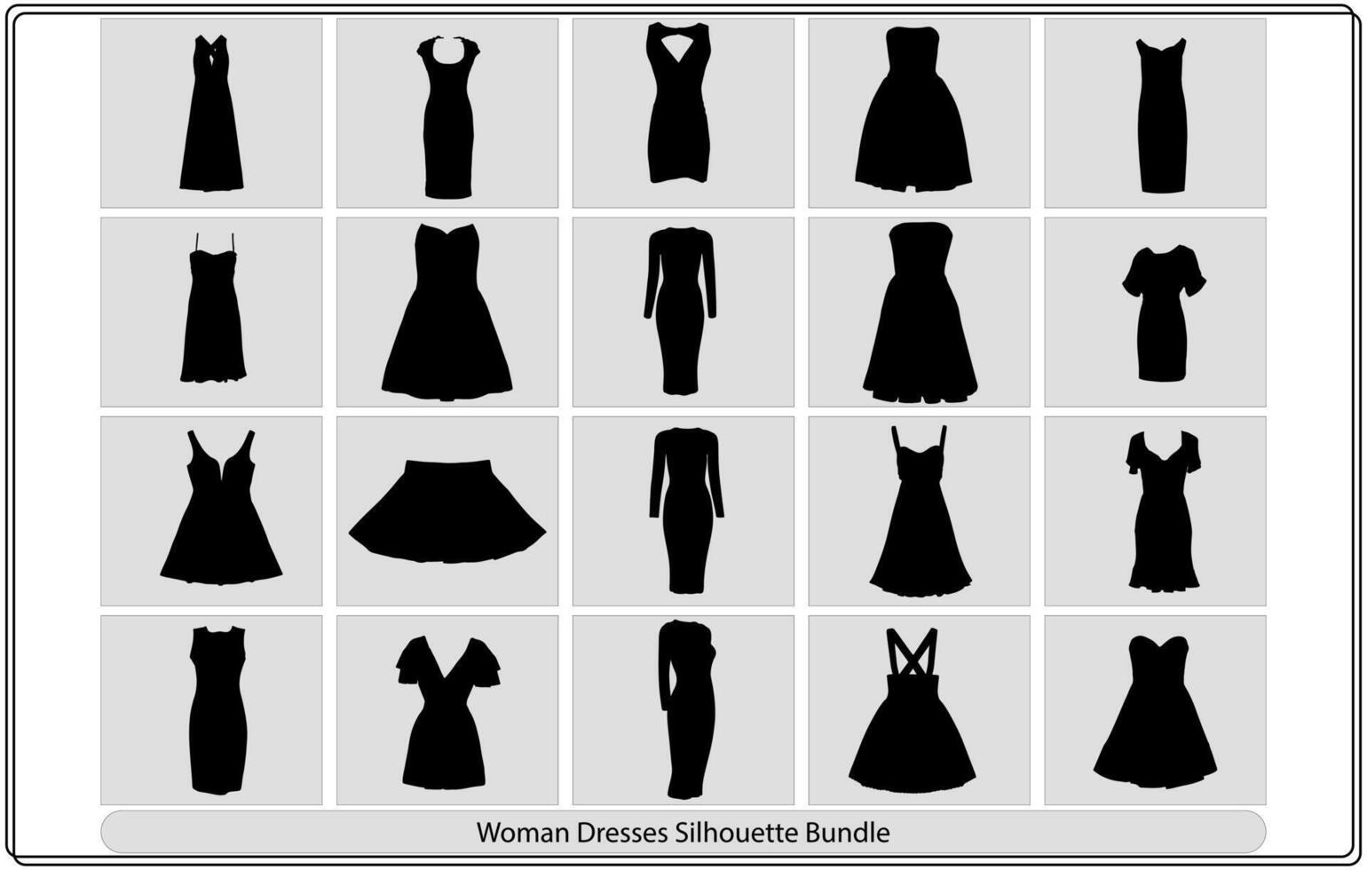 woman Dresses silhouette vector