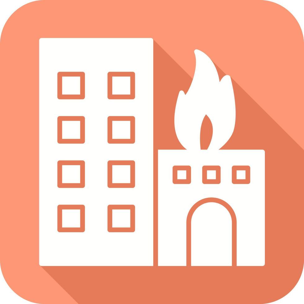 Unique Burning Building Vector Icon