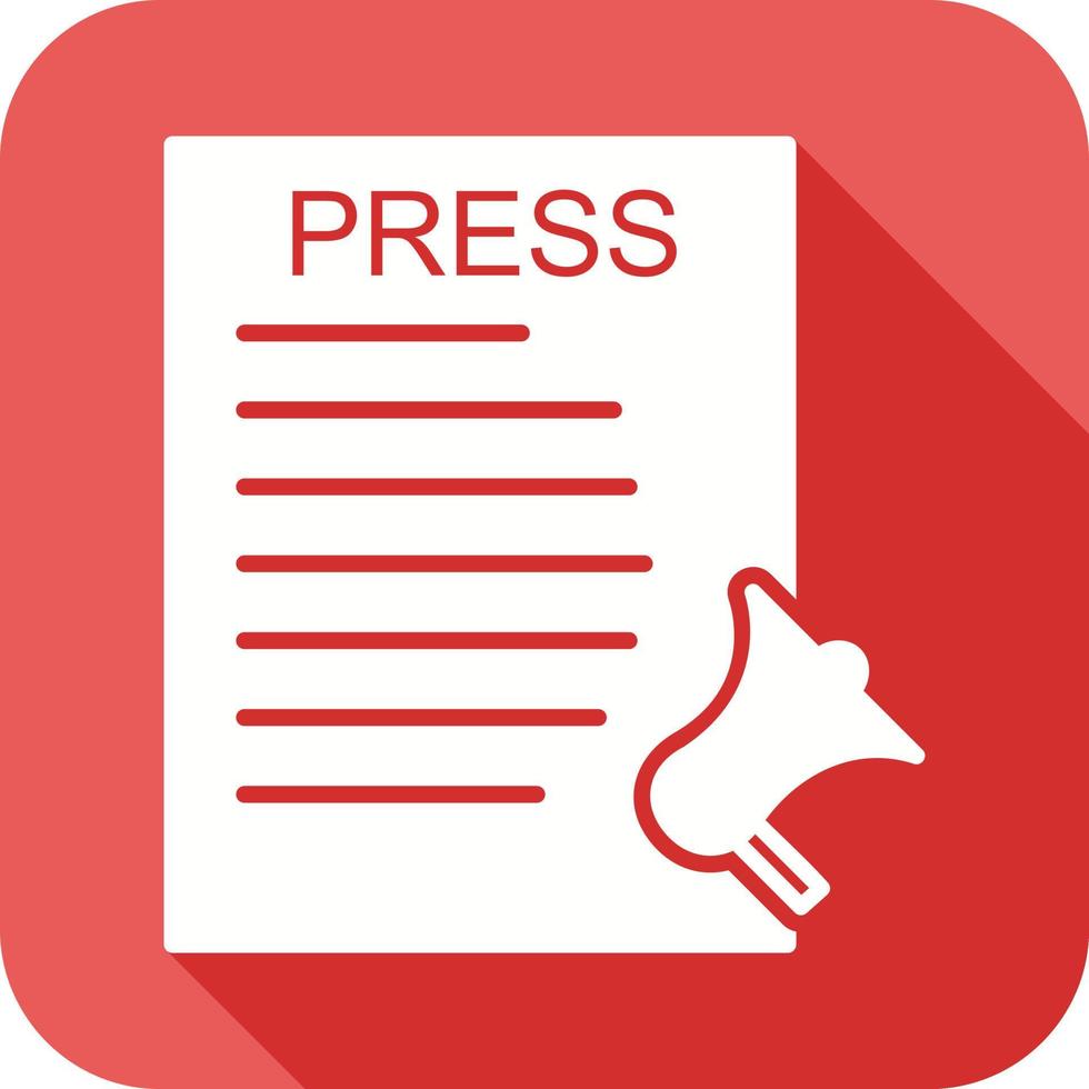 Unique Press Releases Vector Icon