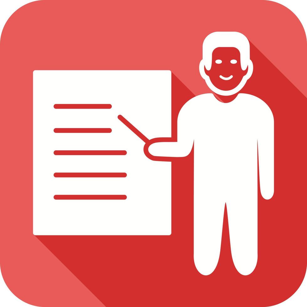 Unique Male Presenter Vector Icon