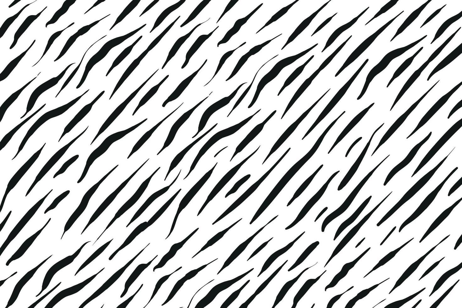 Abstract vector black and white background, freehand brush strokes, zebra pattern imitation.