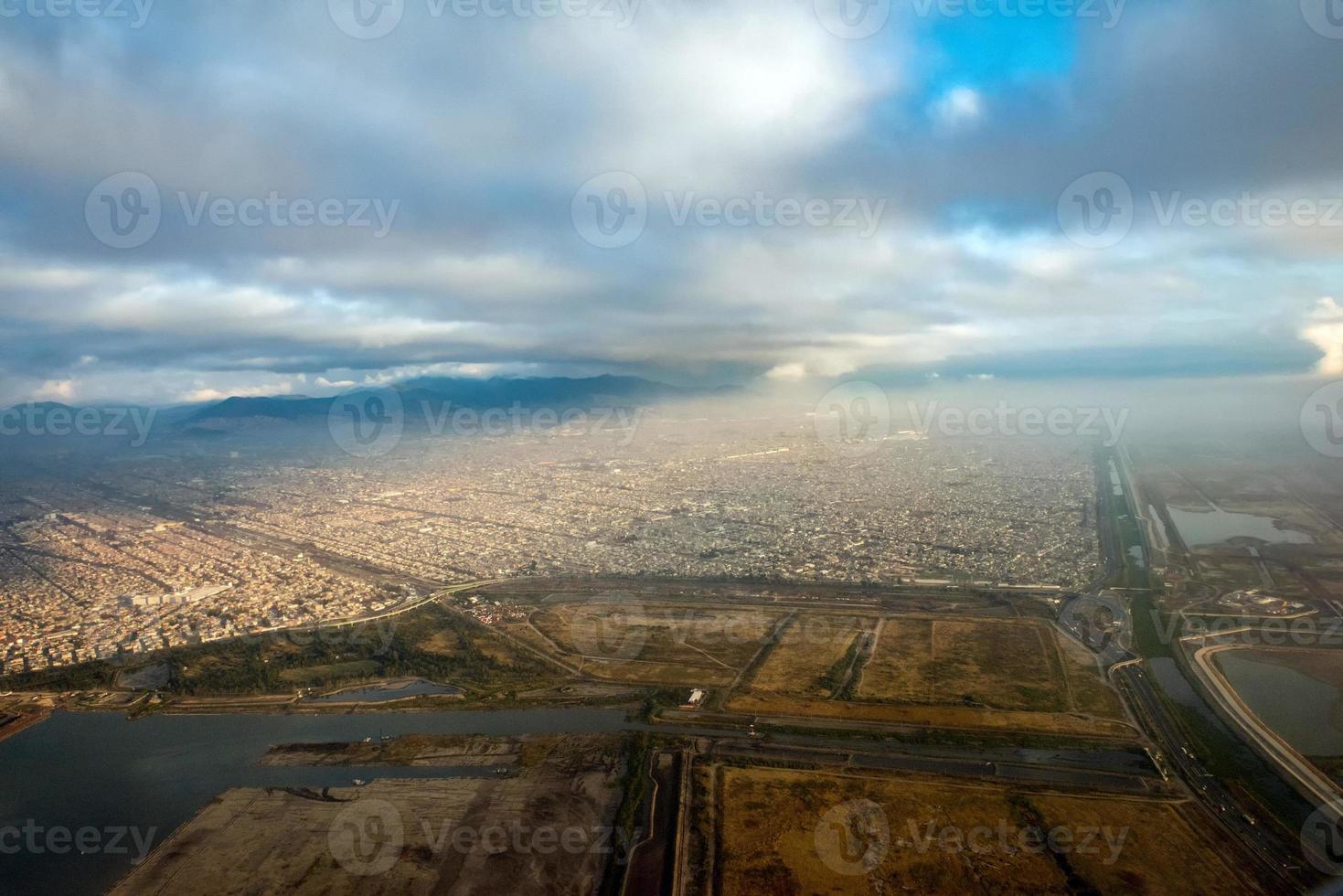 mexico city aerial view cityscape panorama photo