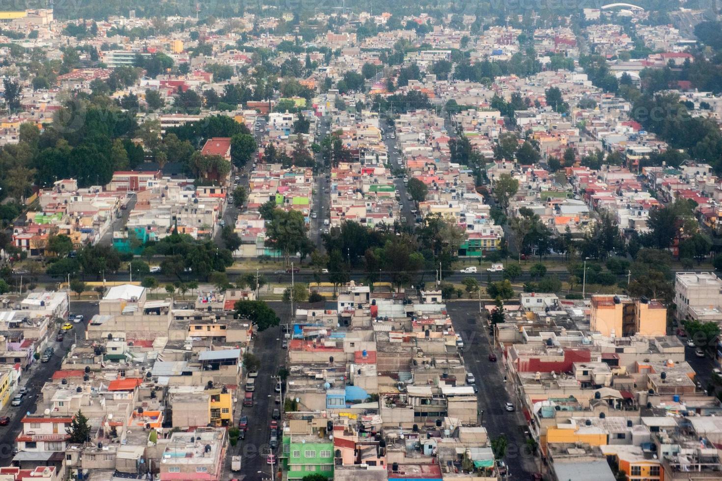 mexico city aerial view cityscape panorama photo