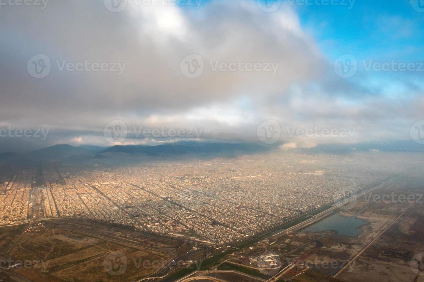 mexico city aerial view cityscape panorama photo