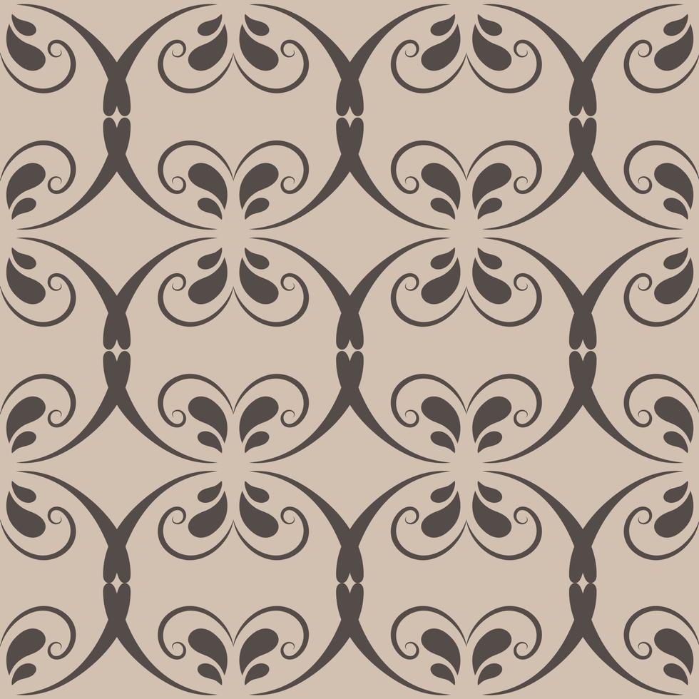 Vintage abstract seamless pattern. Vector old ornament with swirls.