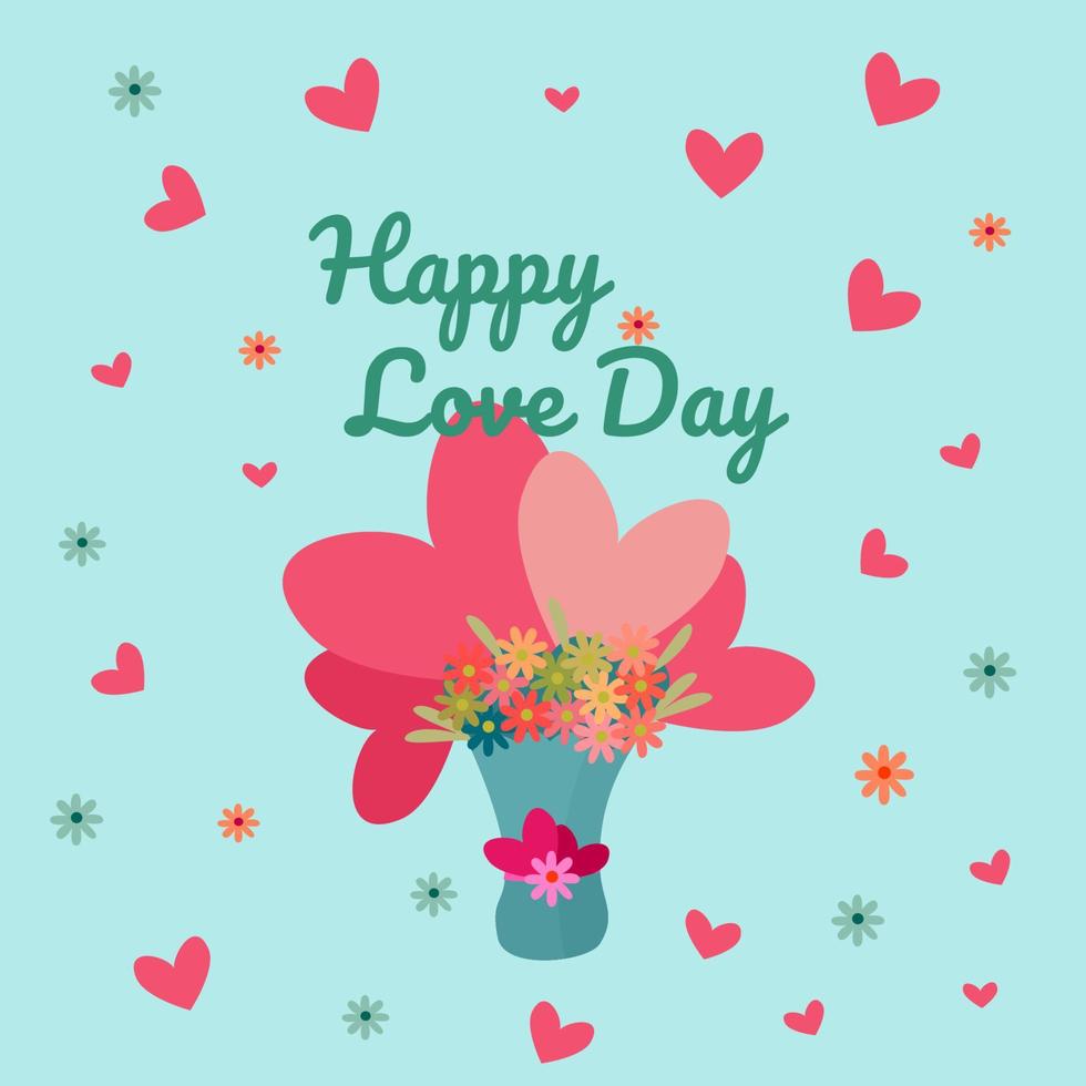 Flower illustration special love day vector