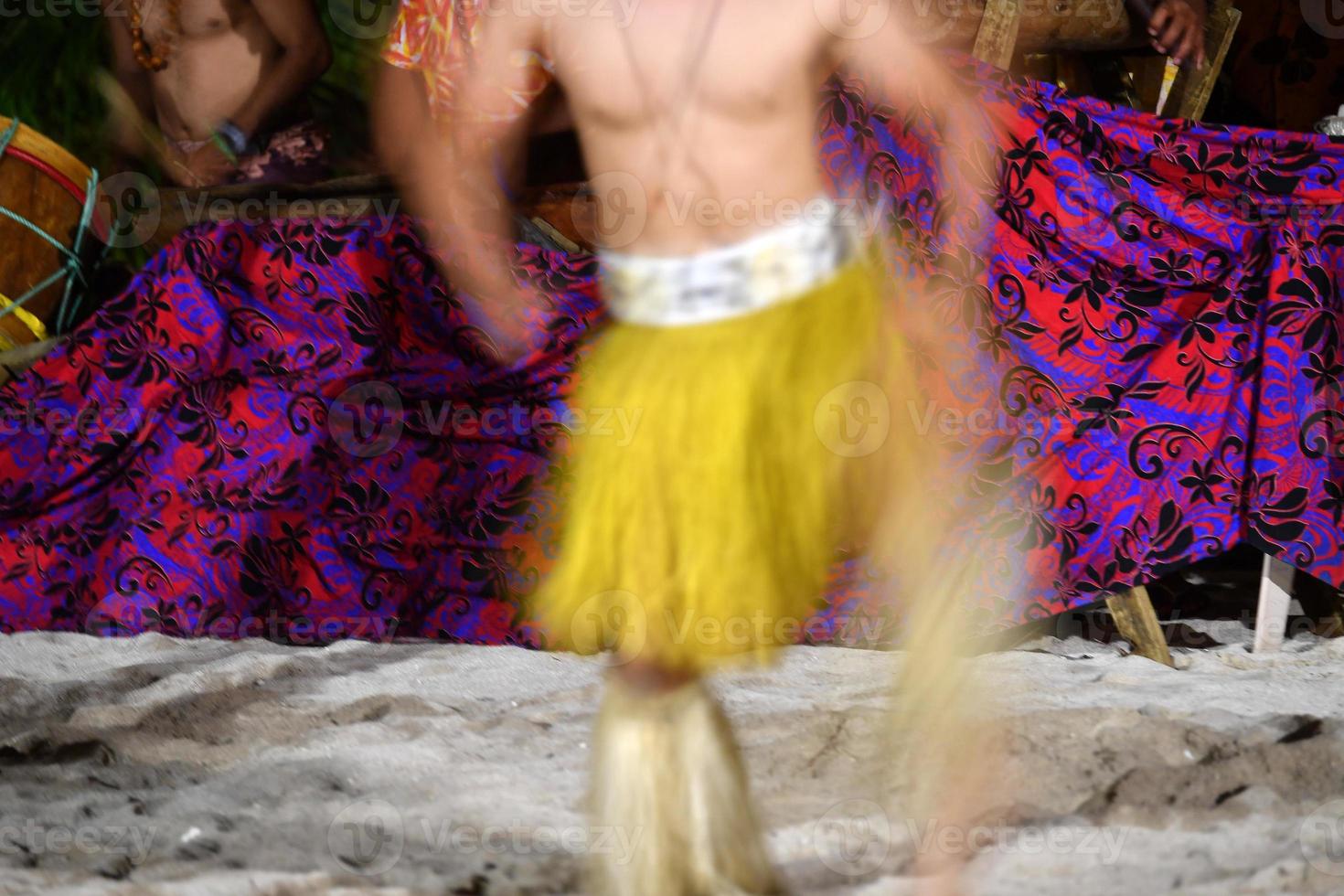 Polynesian dancer hula move effect photo