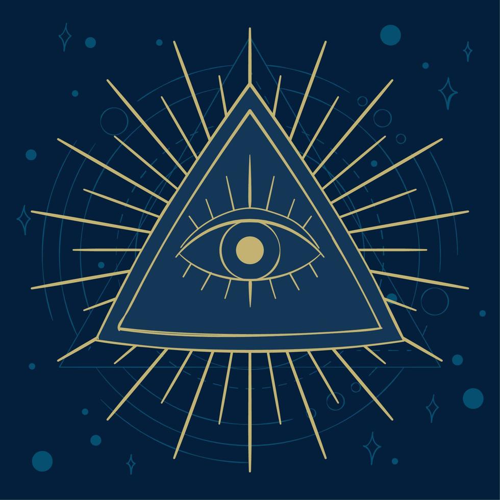 Isolated triangle with eye Esoterism icon Vector
