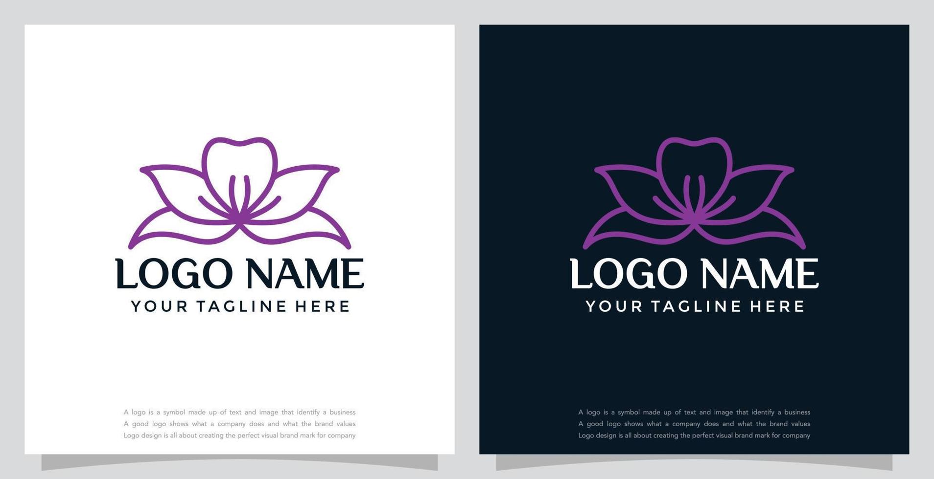 vector lotus flower logo icon. linear style