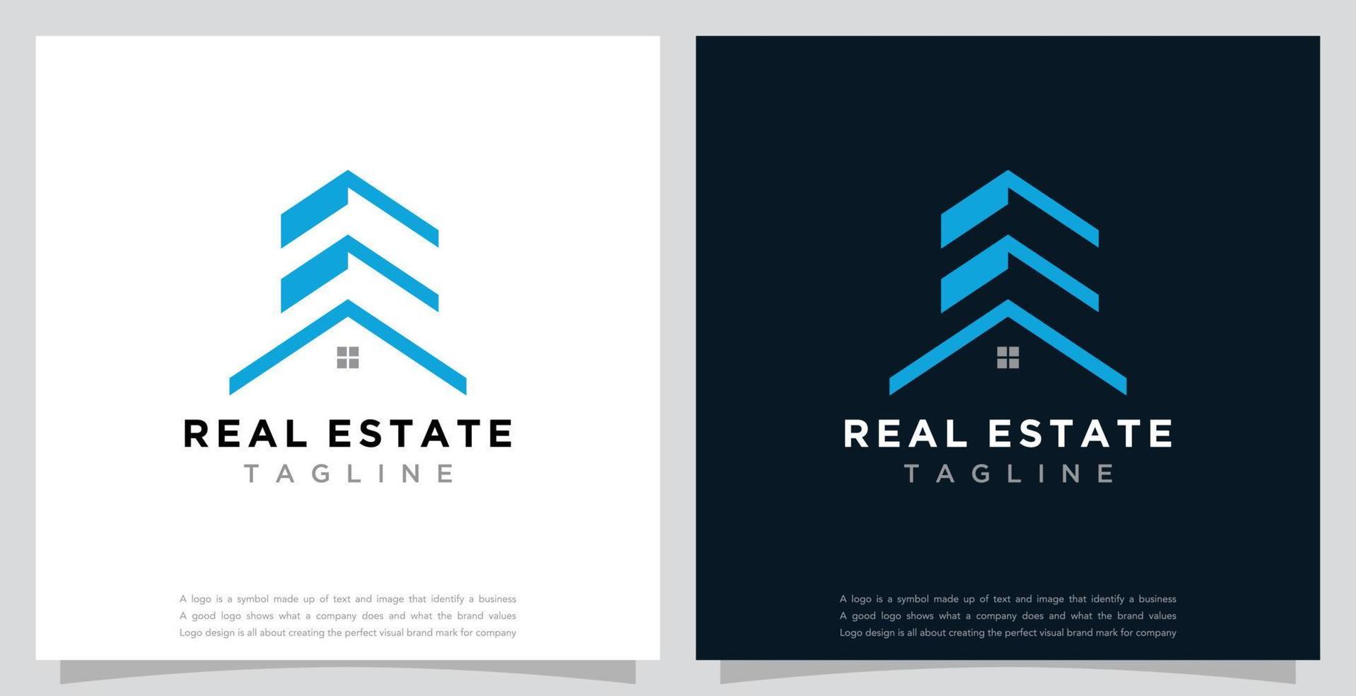 Real estate logo design template with a line shape design vector illustration building or real estate icon symbol creative