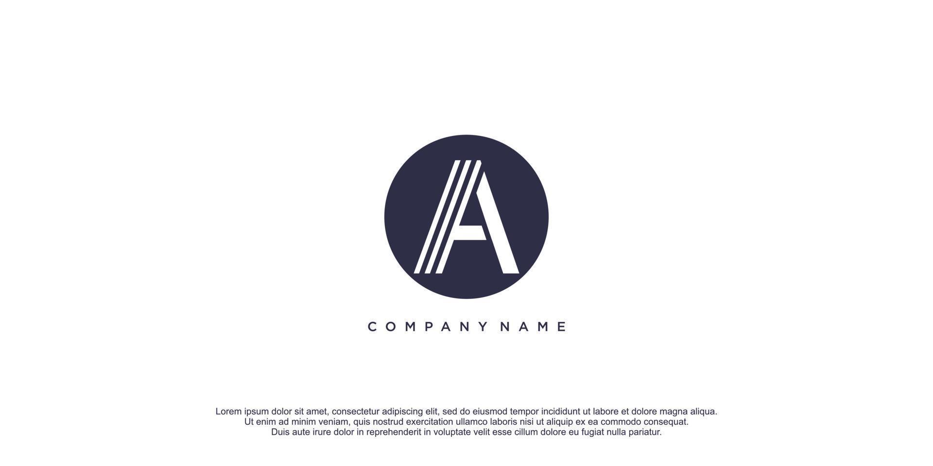 Monogram letter A logo with creative design concept and style icon premium vector