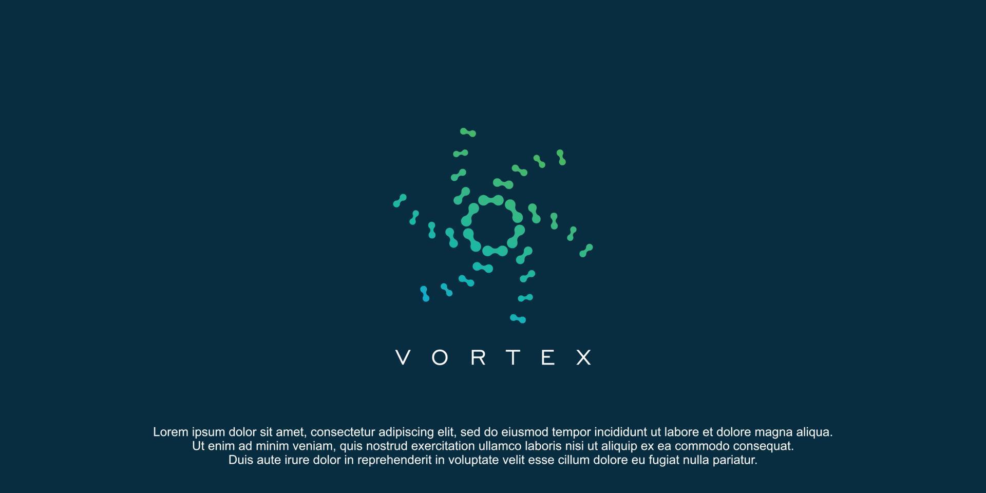 Vortex tech logo with creative and unique style concept design premium vector