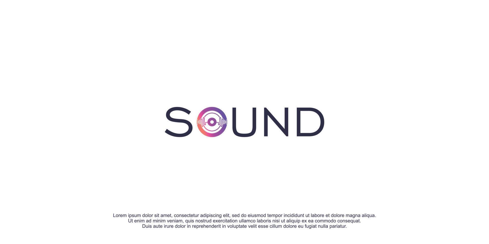 Sound logo with creative and unique concept design icon premium vector