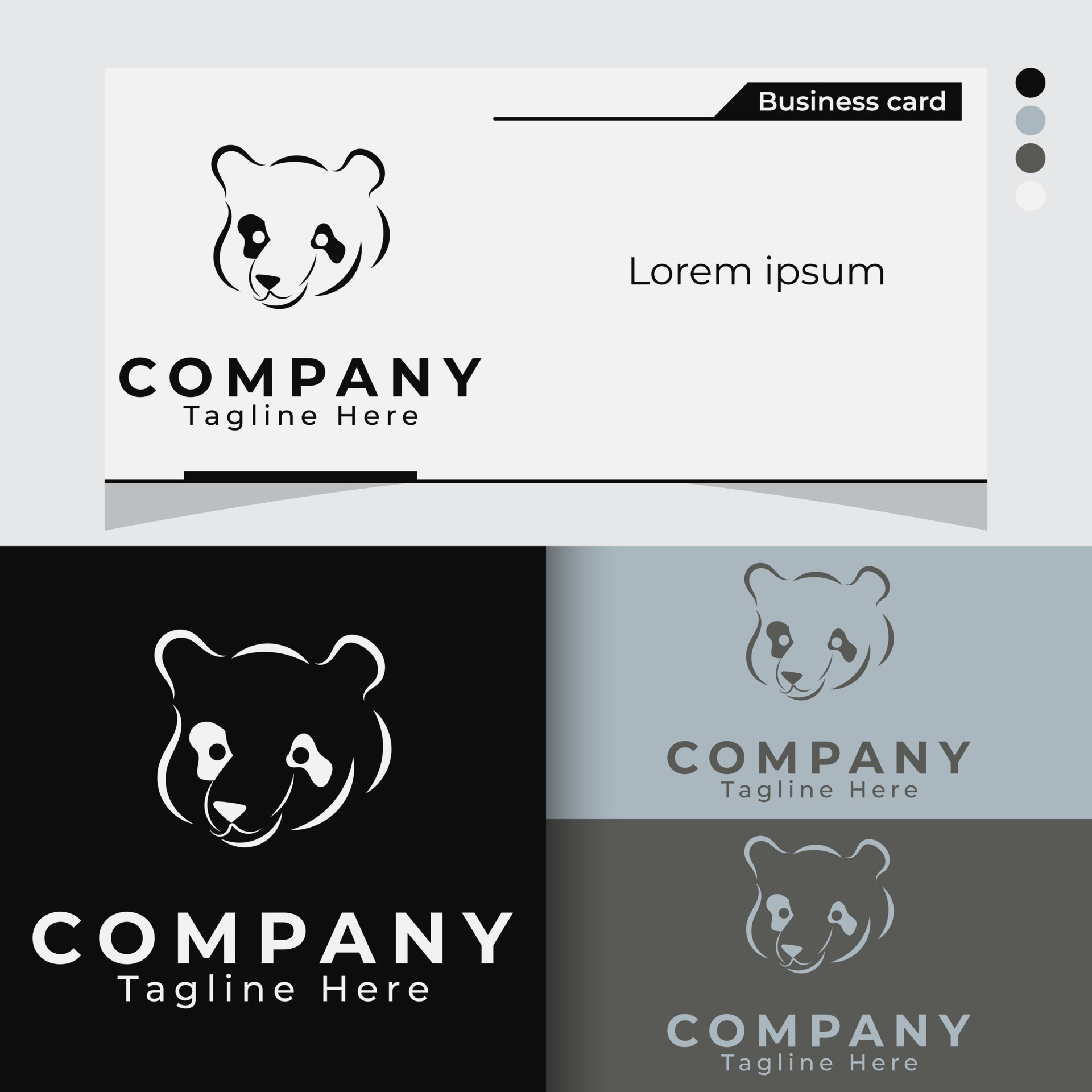 creative cute panda logo design 20212485 Vector Art at Vecteezy