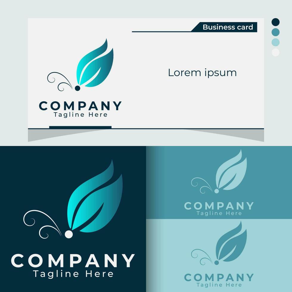 creative butterfly logo design with gradient color vector