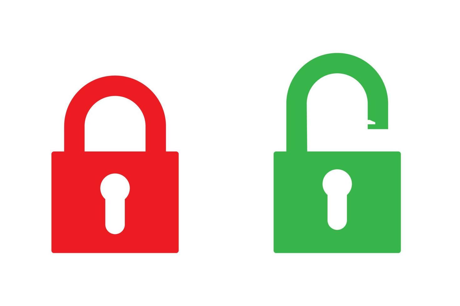 Set of Lock and Unlock Sign Vector Illustration EPS 10 Vector